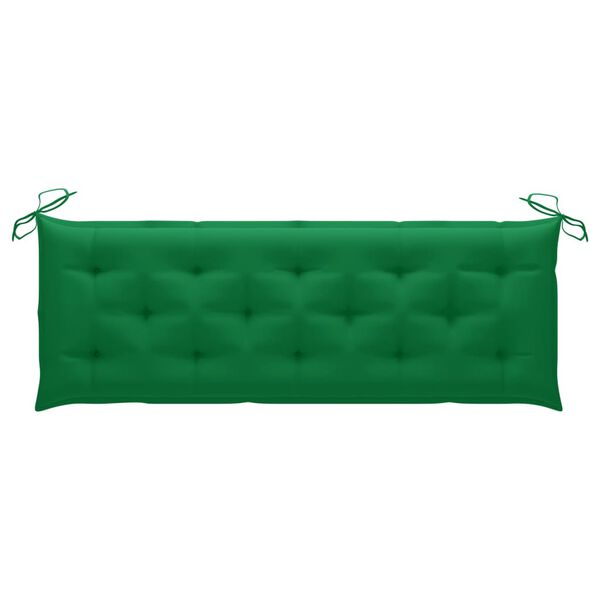 vidaXL 3-Seater Garden Bench with Cushion 150 cm Solid Eucalyptus Wood