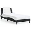 vidaXL Bed Frame without Mattress "Zadar" Black and White 100x203 cm Faux Leather