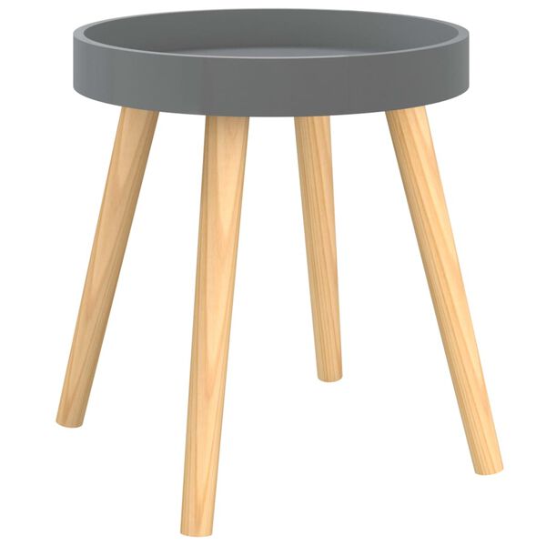 vidaXL Side Table Grey 38x38x40 cm Engineered Wood&Solid Wood Pine