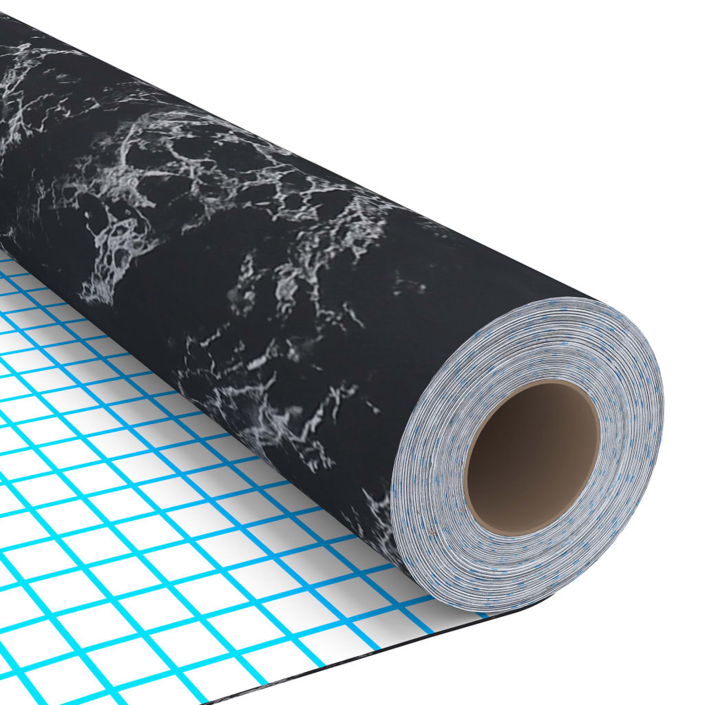 vidaXL Self-adhesive Furniture Film Black Stone 500x90 cm PVC