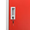 vidaXL Locker Cabinets 2 pcs Light Grey and Red 90x45x92.5 cm Steel