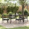 vidaXL Garden Dining Set 5 pcs Black Poly Rattan
