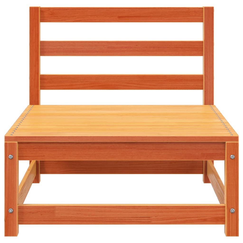 vidaXL Garden Sofas Armless 2 pcs Wax Brown 70x70x67 cm Solid Wood Pine
