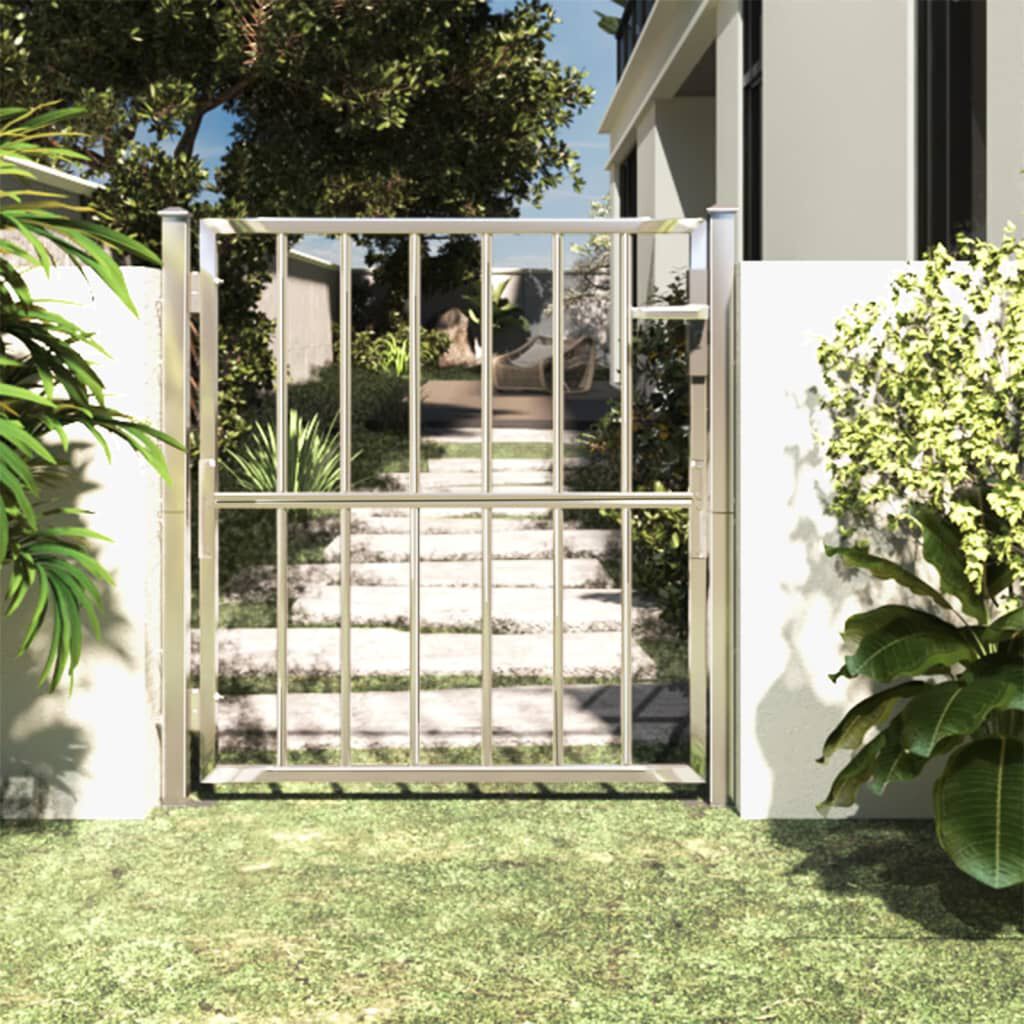 vidaXL Garden Gate 100x100 cm Stainless Steel