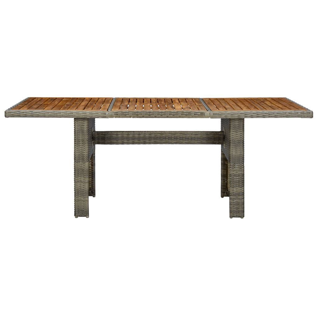 vidaXL 9 Piece Outdoor Dining Set with Cushions Poly Rattan Brown