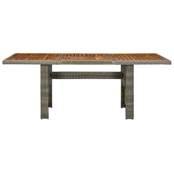 vidaXL 9 Piece Outdoor Dining Set with Cushions Poly Rattan Brown