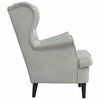 vidaXL Armchair Light Grey Velvet
