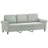 vidaXL 2 Piece Sofa Set with Pillows Light Grey Velvet