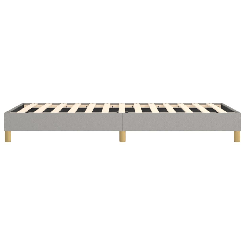 vidaXL Bed Frame without Mattress Light Grey Twin Fabric (US Only)