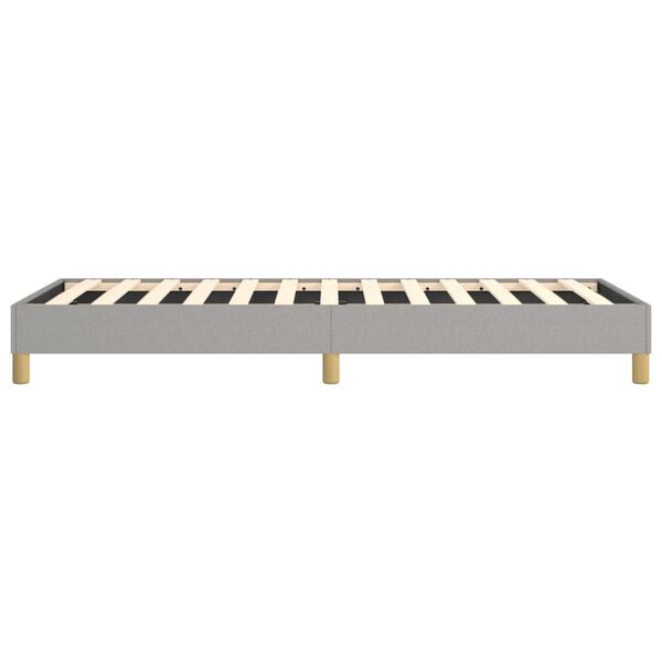 vidaXL Bed Frame without Mattress Light Grey Twin Fabric (US Only)