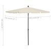 vidaXL Garden Parasol with Pole 210x140 cm Sand