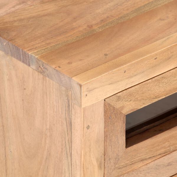 vidaXL TV Cabinet 110x30x40 cm Solid Acacia Wood