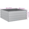 vidaXL Garden Raised Bed 100x100x45 cm Galvanized Steel Silver