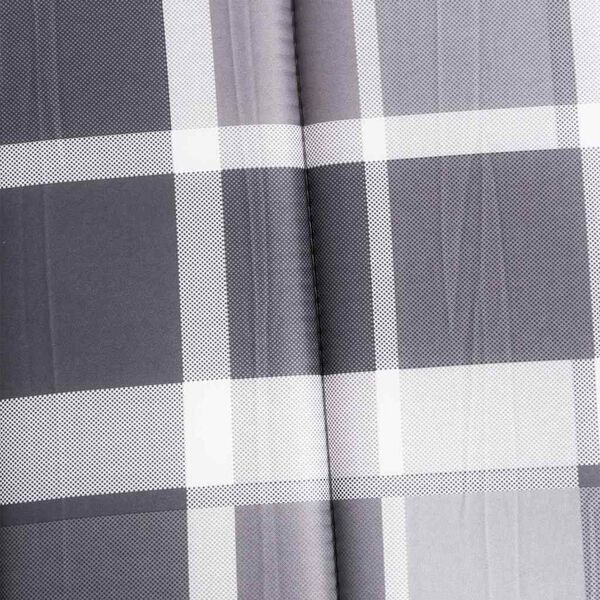 vidaXL Sun Lounger Cushion Grey Check Pattern 186x58x4cm Oxford Fabric