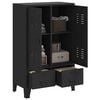 vidaXL Wardrobe Metal Industrial Style 67x35x107 cm Black