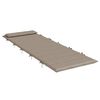 vidaXL Sun Lounger Cushion Taupe 180x60x4 cm Oxford Fabric