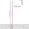 vidaXL Telescopic Flagpole Silver 5.5 m Aluminium