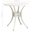 vidaXL 3 Piece Bistro Set Cast Aluminium White