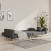 vidaXL 2-Seater Sofa Bed with Two Pillows Dark Grey Fabric