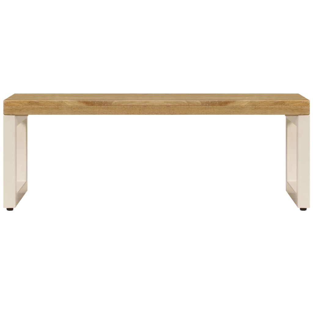 vidaXL Coffee Table 100x50x35 cm Solid Mango Wood and Steel