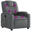vidaXL Massage Recliner Chair Grey Faux Leather