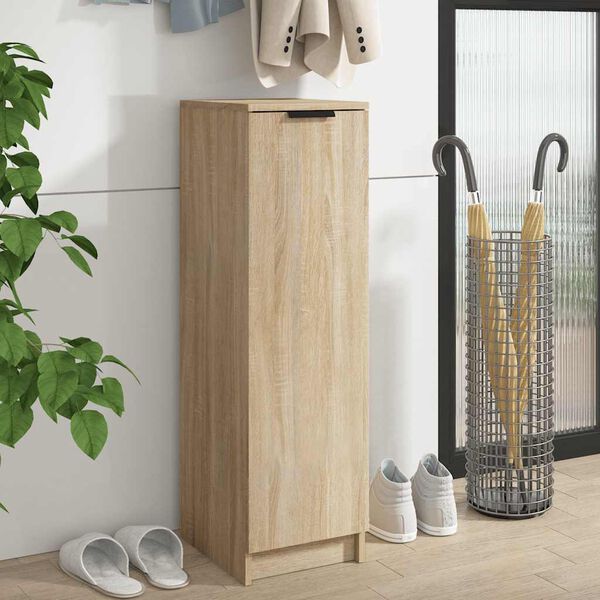 vidaXL Shoe Cabinet Sonoma Oak 30x35x100 cm Engineered Wood