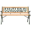 vidaXL Garden Bench 122 cm Cast Iron and Solid Firwood