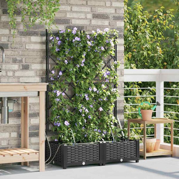 vidaXL Garden Black 80 x 40 x 126 cm Steel