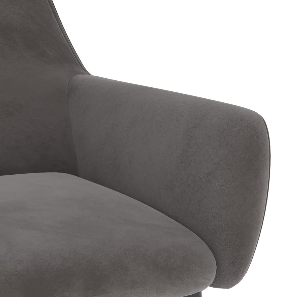 vidaXL Dining Chairs 2 pcs Dark Grey Velvet