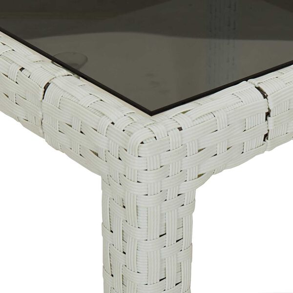 vidaXL Garden Dining Table White 190x90x75 cm Poly Rattan
