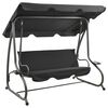 vidaXL Outdoor Swing Bench with Canopy Anthracite