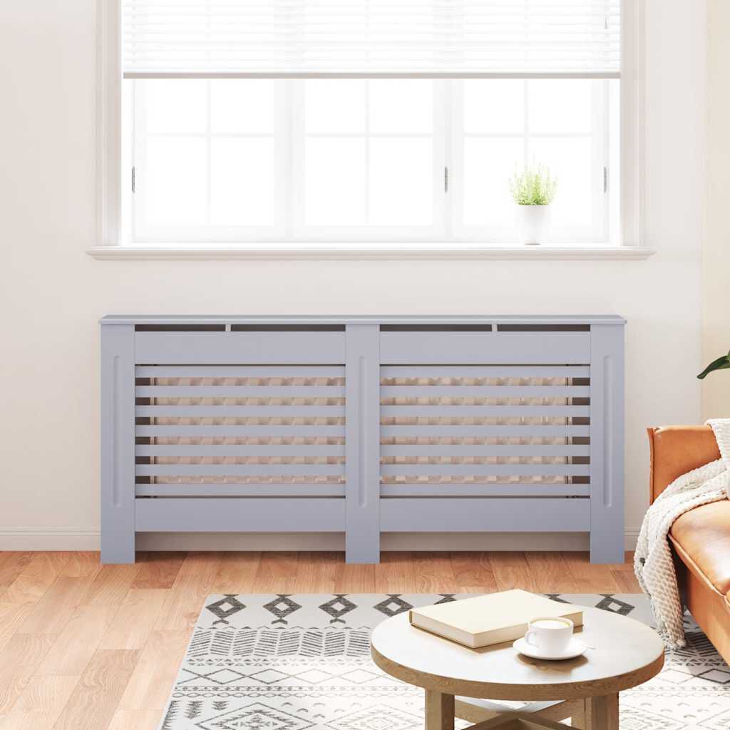vidaXL Radiator Cover Anthracite 172x19x81.5 cm MDF