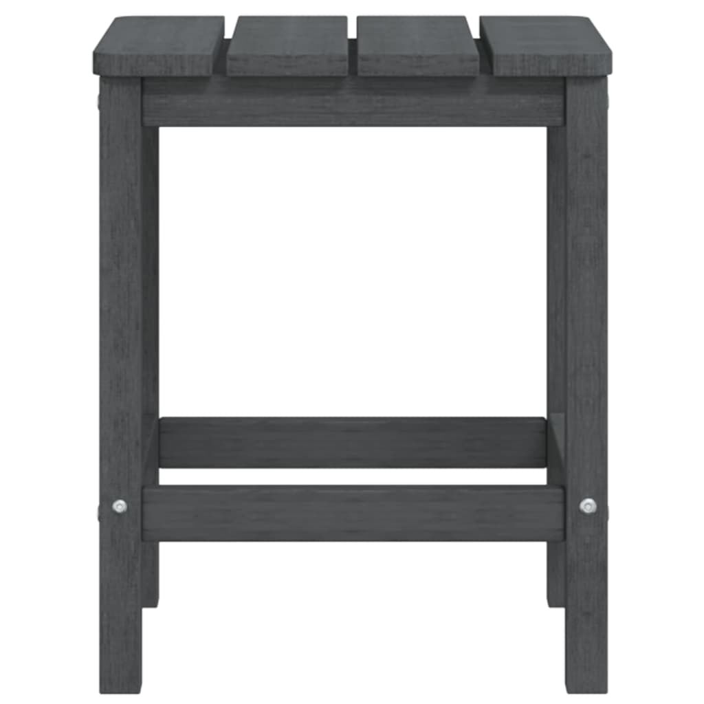 vidaXL Garden Adirondack Chair with Table HDPE Anthracite