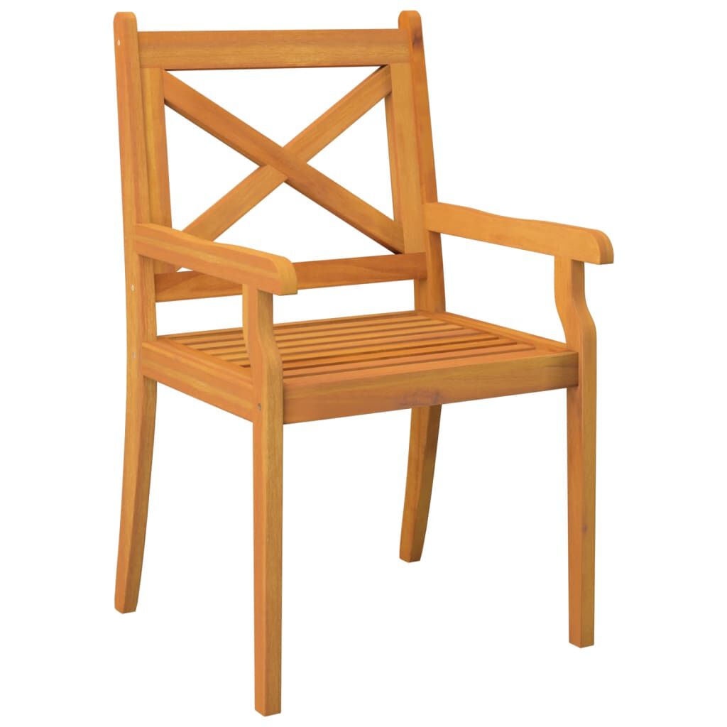 vidaXL Outdoor Dining Chairs 2 pcs Solid Wood Acacia