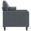 vidaXL Sofa Chair Dark Grey 60 cm Velvet