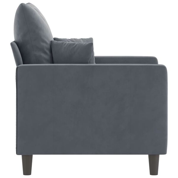 vidaXL Sofa Chair Dark Grey 60 cm Velvet