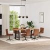 vidaXL Dining Chairs 6 pcs Brown Faux Leather