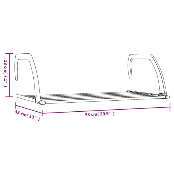vidaXL Drying Racks 2 pcs 53x33x18 cm Aluminium