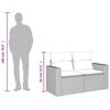 vidaXL Garden Sofa with Cushions 2-Seater Brown Poly Rattan