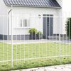 vidaXL Garden Fence 3 pcs Grey 5.1 x 0.6 m Powder-coated Steel