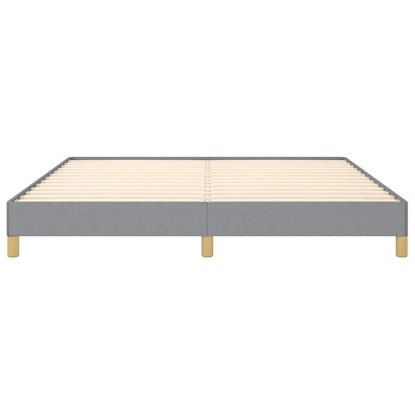 vidaXL Bed Frame without Mattress Light Grey 193x203 cm King Fabric
