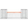 vidaXL Garden Bench Gabion Design 183x41x60.5 cm Solid Wood Douglas