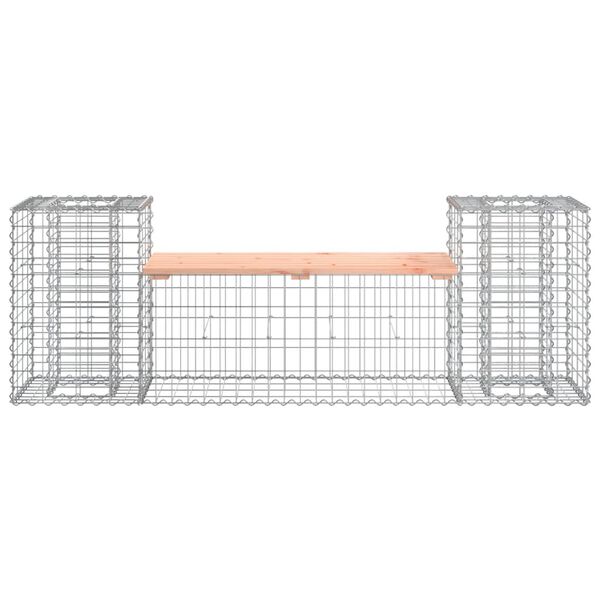 vidaXL Garden Bench Gabion Design 183x41x60.5 cm Solid Wood Douglas