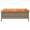 vidaXL Parasol Base Cover Grey 70x70x25 cm Poly Rattan and Acacia