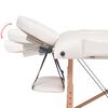 vidaXL 3-Zone Folding Massage Table and Stool Set 10 cm Thick White