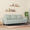 vidaXL 3-Seater Sofa Light Grey 180 cm Velvet
