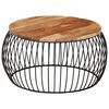 vidaXL Coffee Table Ø68 cm Solid Acacia Wood