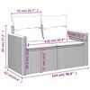 vidaXL Garden Sofa with Cushions 2-Seater Beige Poly Rattan
