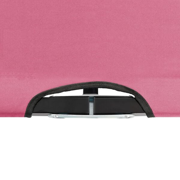 vidaXL Two Person Folding Sun Lounger Pink Steel
