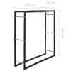 vidaXL Firewood Rack Black 100x25x100 cm Steel